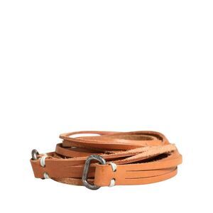 Scervino Street Brown Leather Silver Tone Buckle Waist Women's Belt
